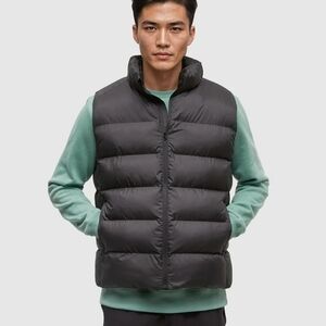 Tentree Brewster Puffer Vest Black Meteorite NWT